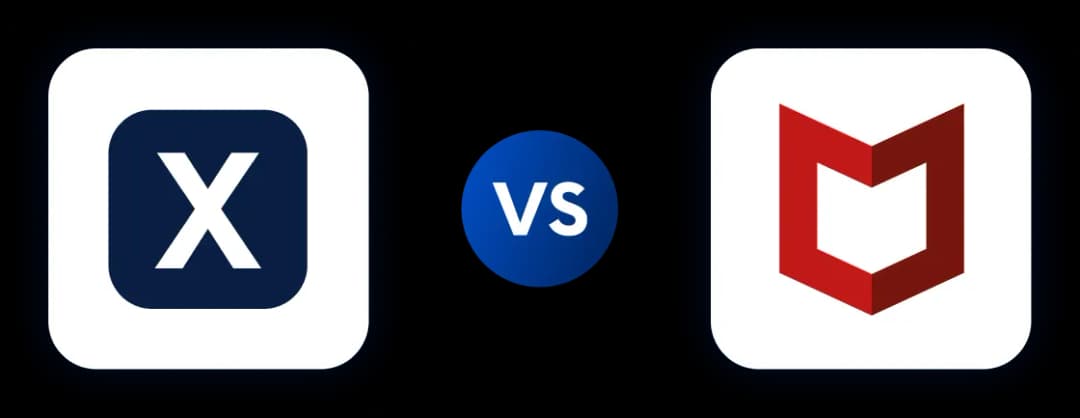 Comparison between Internxt and mcafee